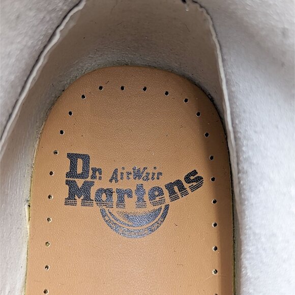 Dr Martens Unisex 101 Boots White Leather Yellow Stitch size W10 M9 - Picture 9 of 12